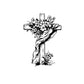 Floral Cross Decal